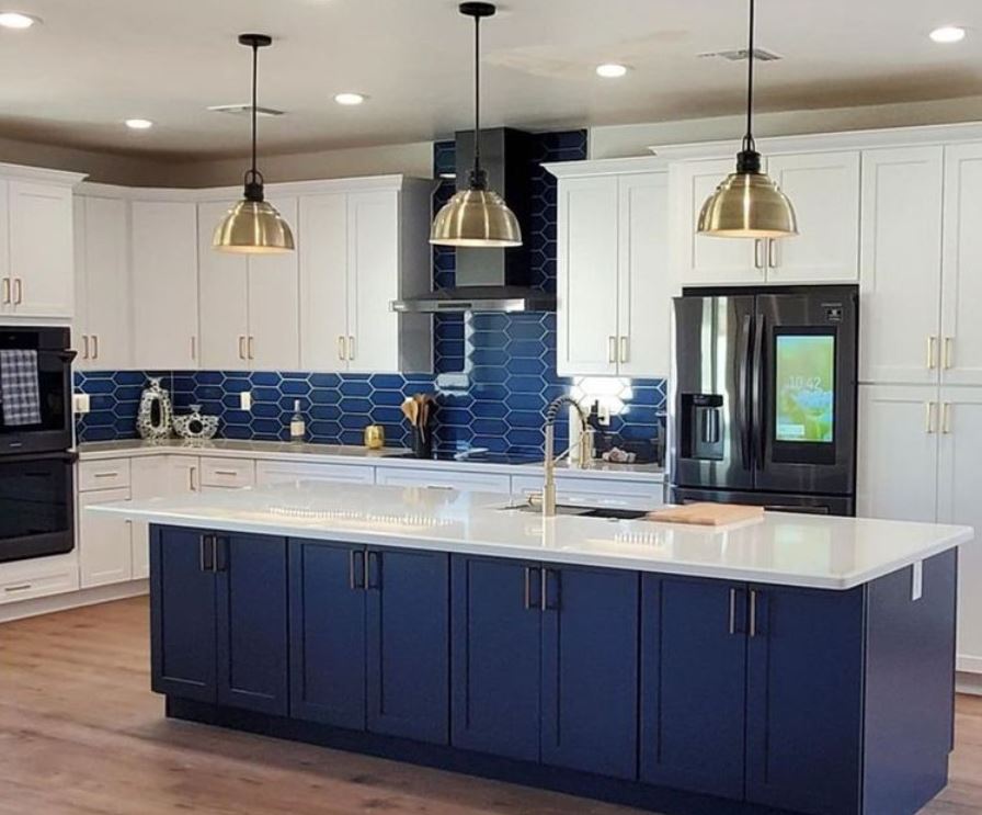 Liberty Shaker Blue – Framed RTA Kitchen Cabinets – Great Buy Cabinets