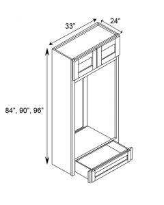 Double Oven Cabinets - Oven and Pantry Cabinets - Atlas Blanco - Framed ...