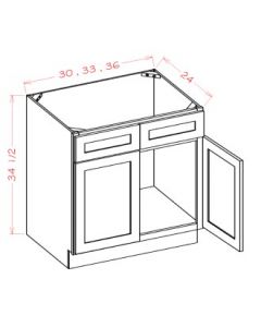 Double Door Double Drawer Front Sink Base Cabinet - Base Cabinets ...